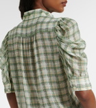 Frame Gillian checked silk blouse