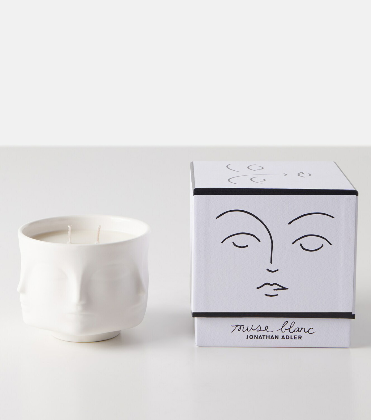 Jonathan Adler Muse Blanc porcelain scented candle