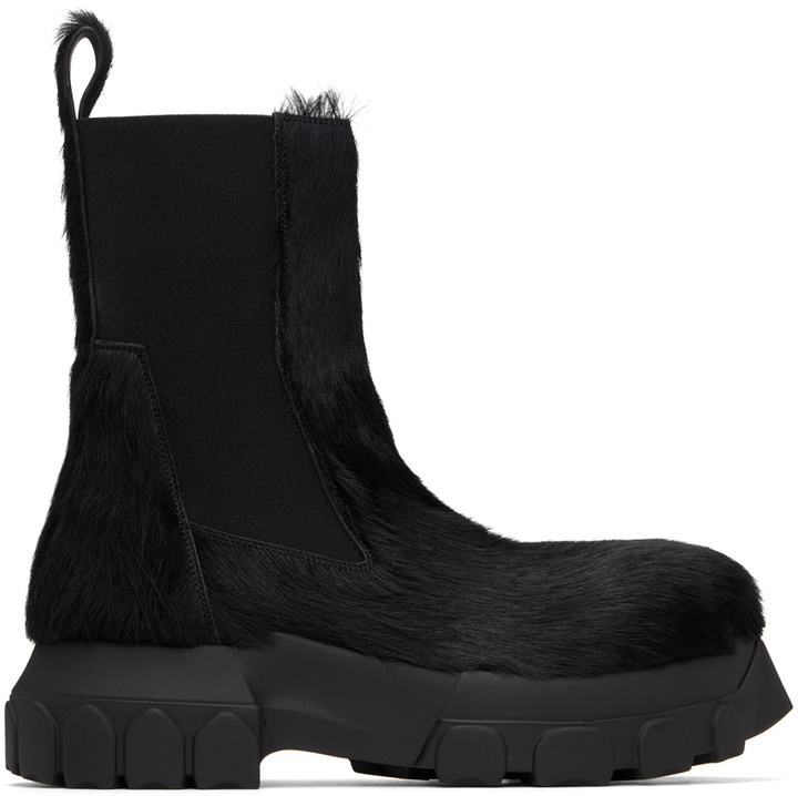 Photo: Rick Owens Black Porterville Beatle Bozo Tractor Chelsea Boots