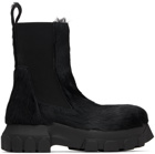 Rick Owens Black Porterville Beatle Bozo Tractor Chelsea Boots