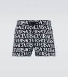 Versace - Logo-printed swim shorts
