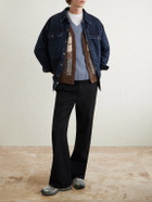 WTAPS - Palmer Logo-Appliquéd Checked Jacquard-Knit Cardigan - Brown