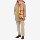 Acne Studios Men's Vana Mohair Check Scarf in Beige/Rust Red