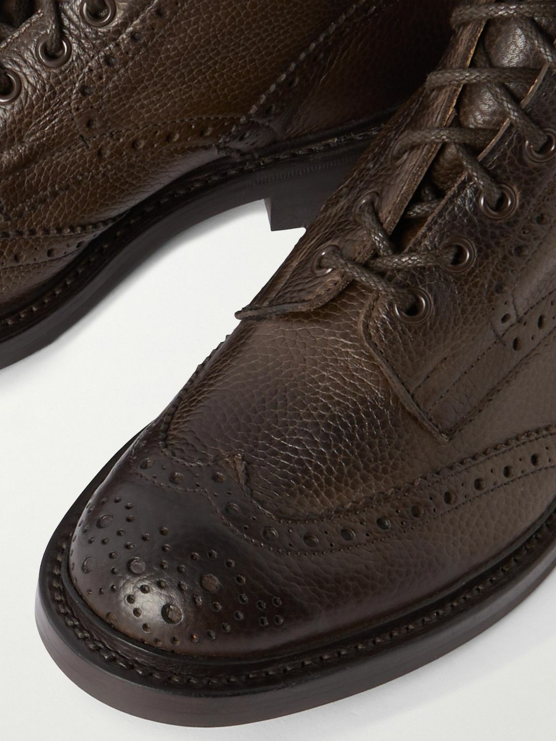 Tricker's - Stow in Dark Leather Boots - Brown