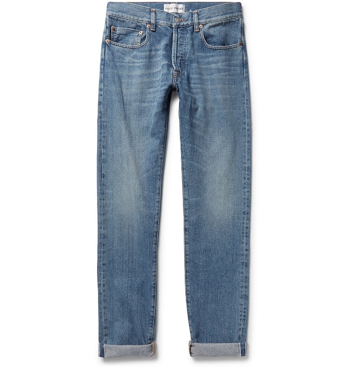 Photo: SALLE PRIVÉE - Lewitt Slim-Fit Tapered Selvedge Denim Jeans - Blue