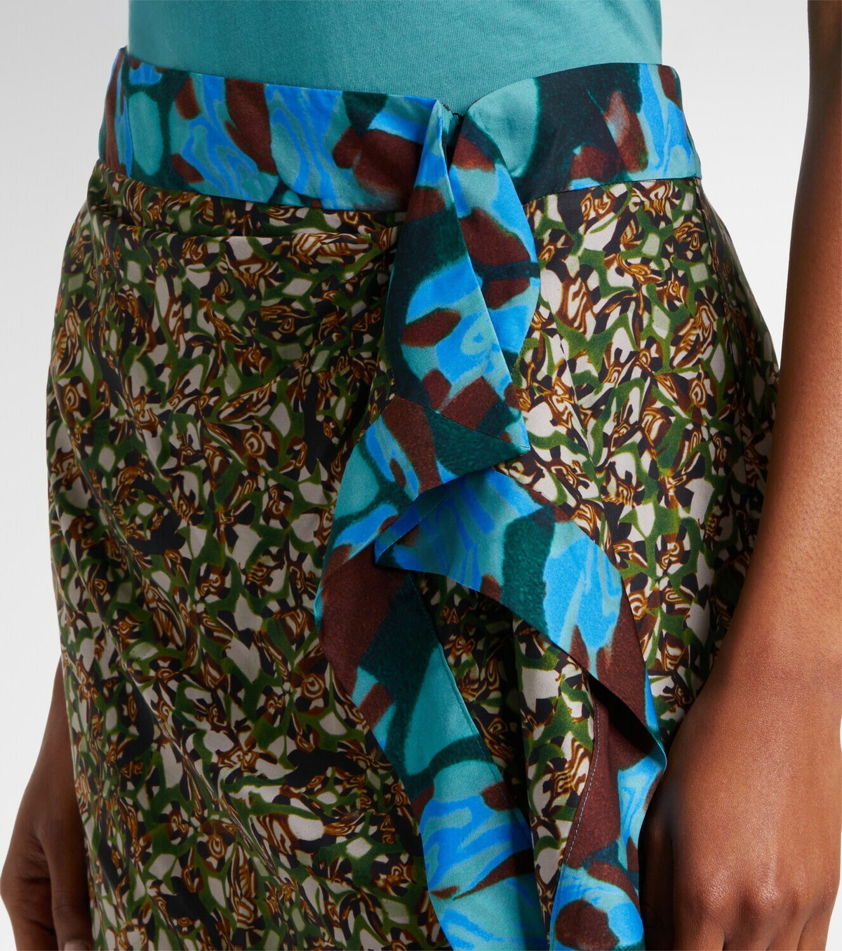 Dries Van Noten Sole printed midi skirt