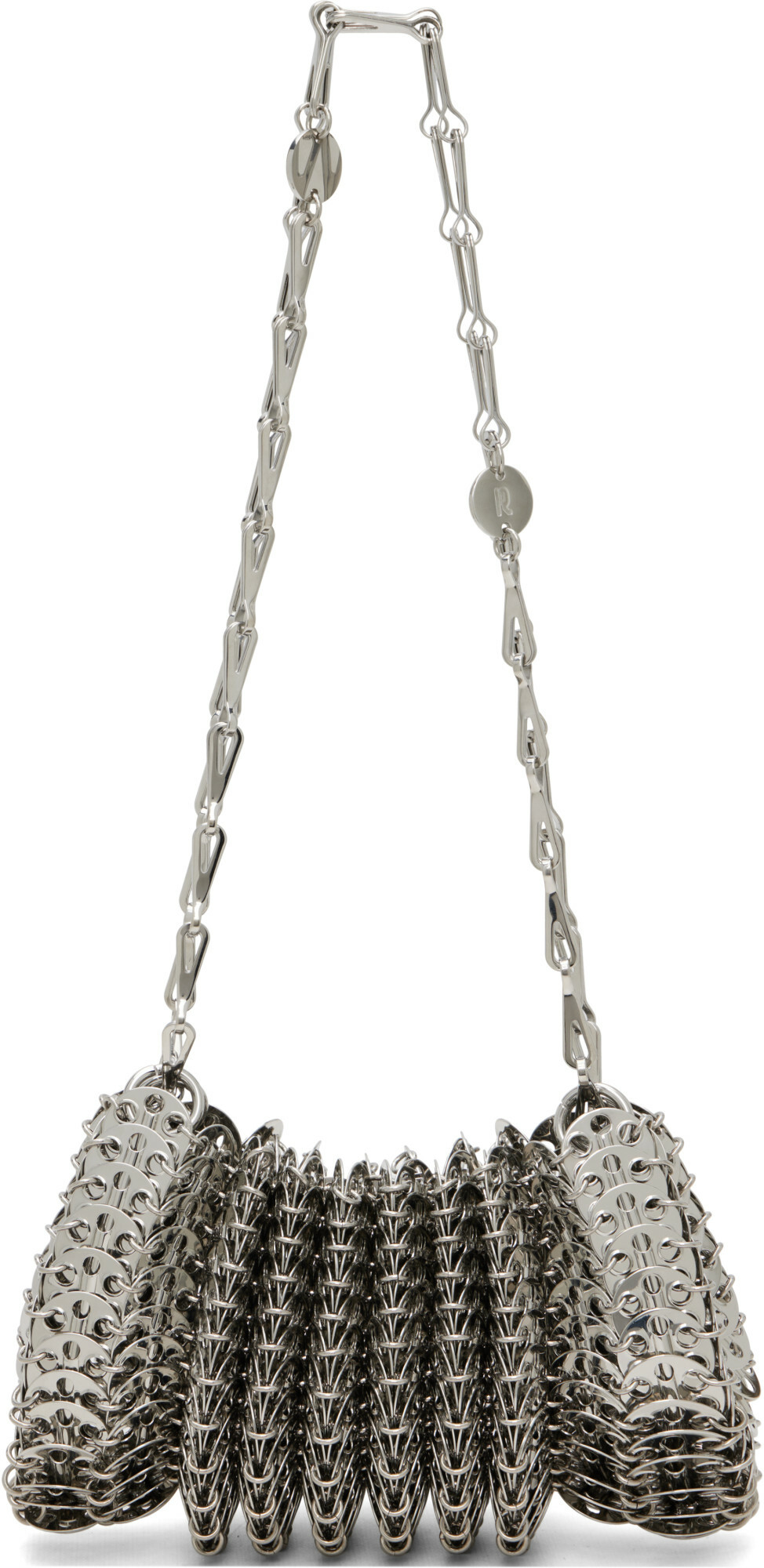Rabanne Silver Brass Shoulder Bag