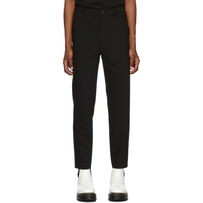 D.Gnak by Kang.D Black Diagonal Cut Trousers