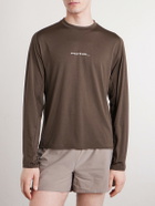Portal - Lateral Peak Logo-Print Recycled-Jersey T-Shirt - Brown