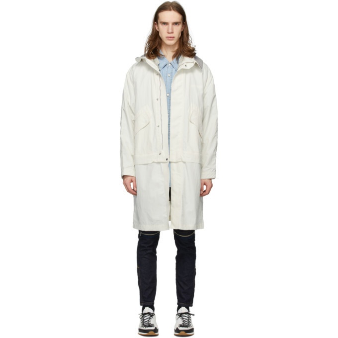 Photo: Solid Homme White Layered Coat