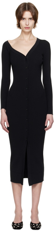 Photo: Staud Black Craftsman Sweater Midi Dress