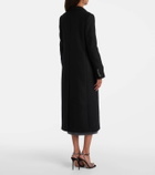 Blumarine Embellished double-breasted wool-blend coat