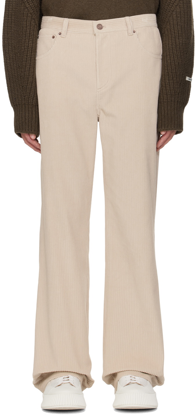 Recto Beige Cotton Trousers