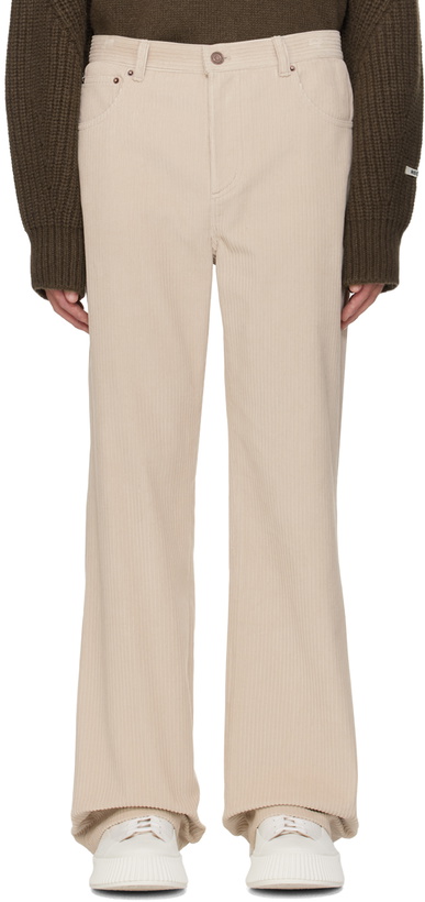 Photo: Recto Beige Cotton Trousers
