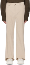 Recto Beige Cotton Trousers