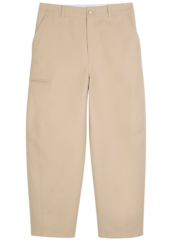 Photo: Givenchy Couture Workwear Wide-leg Cotton Trousers Beige