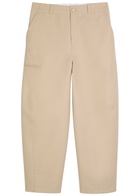 Givenchy Couture Workwear Wide-leg Cotton Trousers Beige