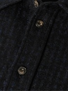 A Kind Of Guise - Dullu Striped Wool-Blend Overshirt - Blue