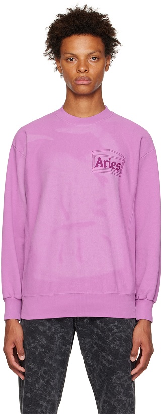Photo: Aries Purple Temple Sweatshirt
