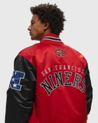Mitchell & Ness Nfl Primetime Heavyweight Satin Jacket Vintage Logo San Francisco 49 Ers   Black/Red     College Jackets/Team Jackets   S