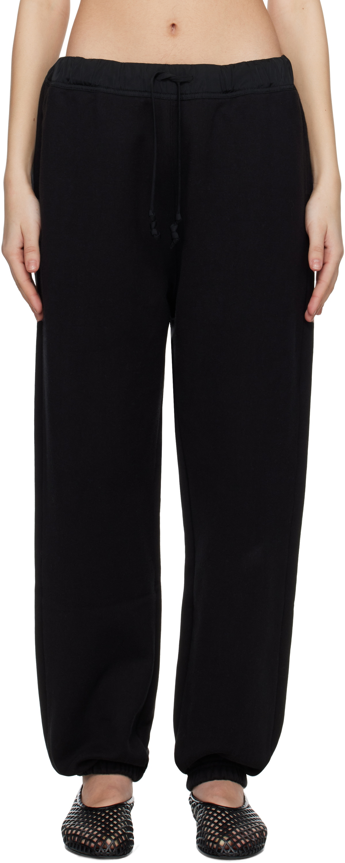 Carven Black Jersey Jogger Sweatpants