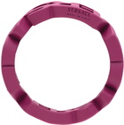 Versace Burgundy Logo Cut-Out Ring