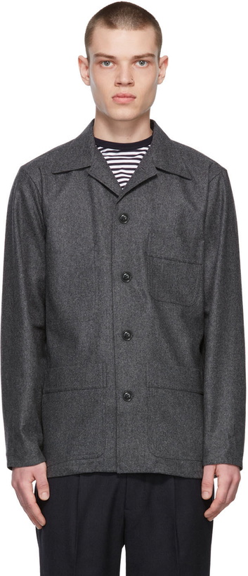 Photo: Ring Jacket Grey Wool Chore Jacket