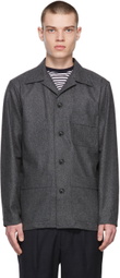 Ring Jacket Grey Wool Chore Jacket