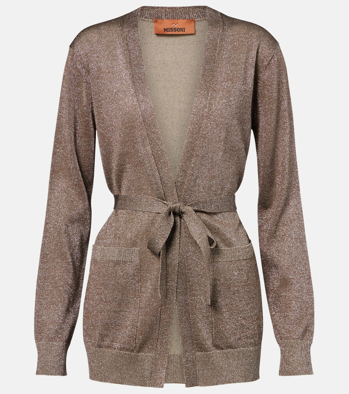 Missoni Knitted lamé wrap cardigan