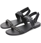 Loewe - Paula's Ibiza Braided Leather Sandals - Black