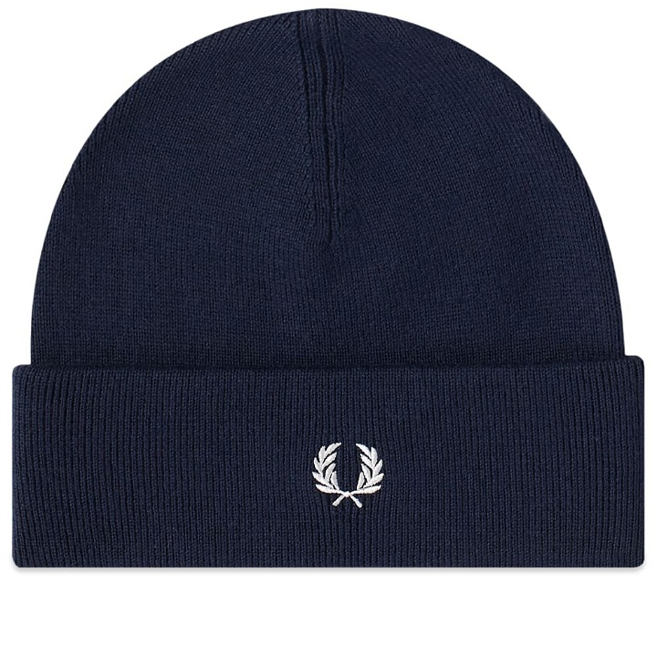 Photo: Fred Perry Authentic Men's Merino Wool Beanie in Navy/Snow White