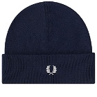 Fred Perry Authentic Men's Merino Wool Beanie in Navy/Snow White