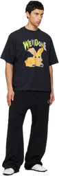 We11done Black 'WE11DONE' Curved Sweatpants