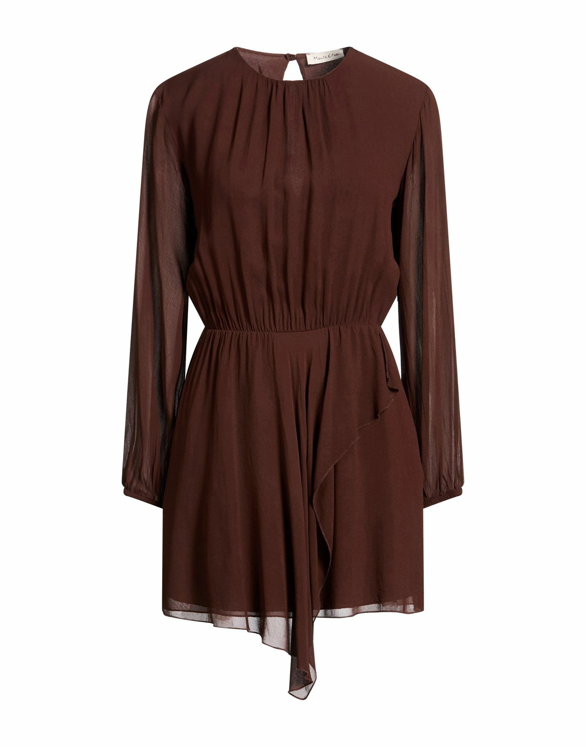 Manila Grace Womens Mini dress Chocolate in Brown
