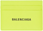 Balenciaga Yellow Printed Card Holder