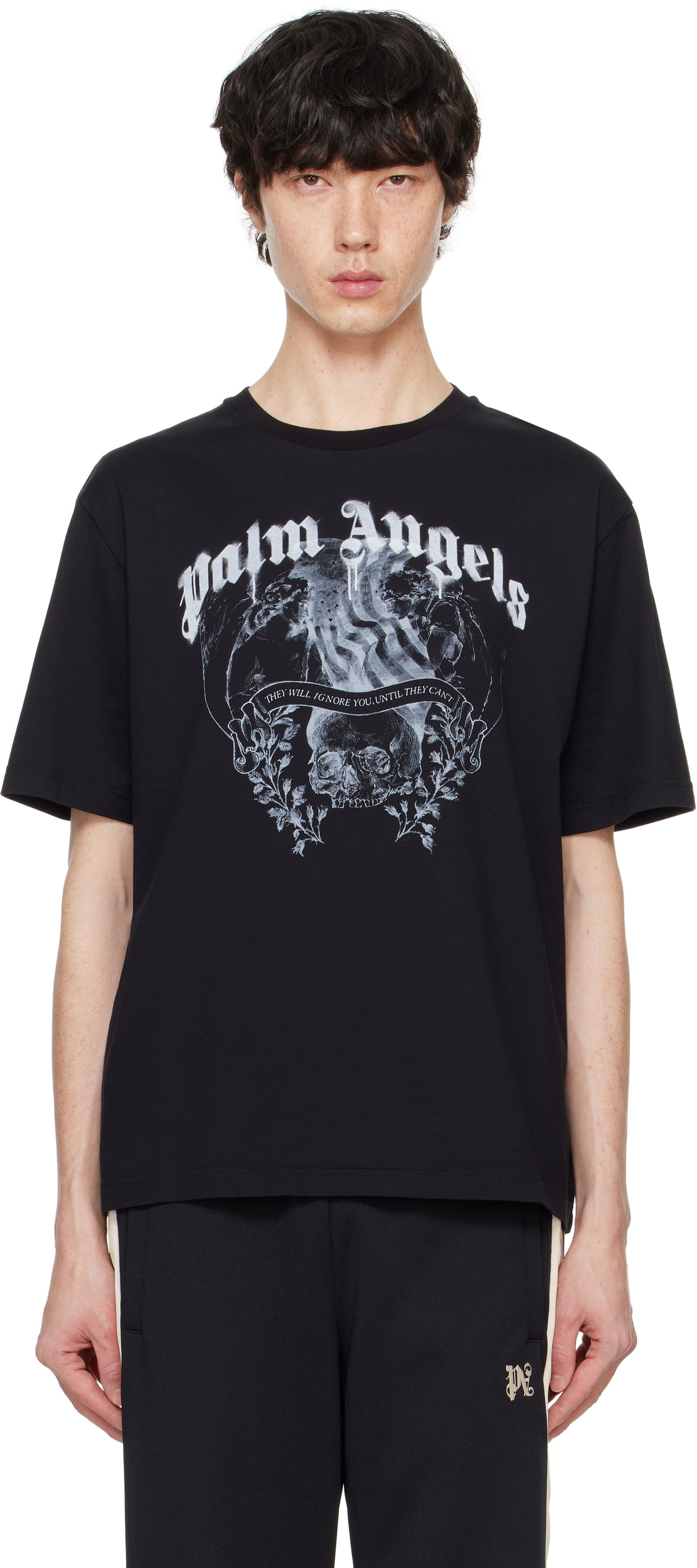 Palm Angels Black Statement Pencil T-shirt Palm Angels