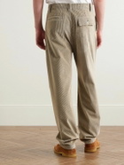 The Elder Statesman - Straight-Leg Pleated Cotton-Corduroy Trousers - Neutrals