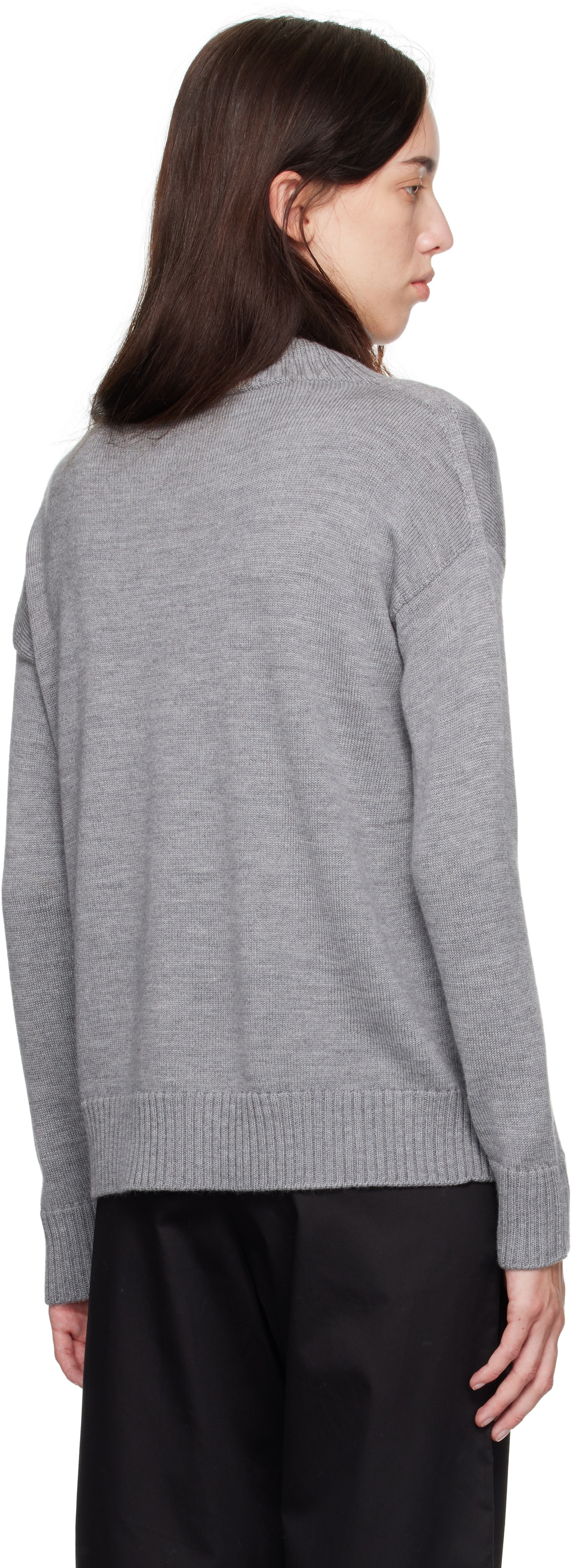 Max Mara Leisure Gray Superbo Turtleneck