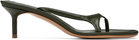 Acne Studios Khaki Kitten Heeled Sandals