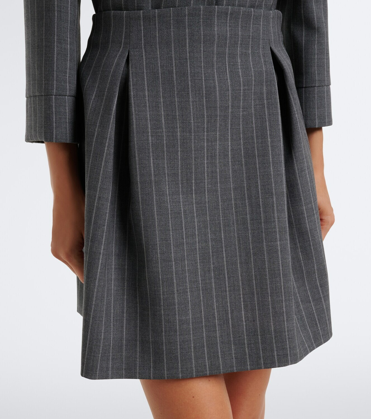 Valentino Pinstripe virgin wool miniskirt