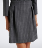 Valentino Pinstripe virgin wool miniskirt