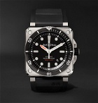 Bell & Ross - BR 03-92 Diver Type 42mm Stainless Steel and Rubber Watch, Ref. No. BR0392-­‐D-­‐BL-­‐ST/SRB - Black