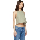 WARDROBE.NYC Taupe Clean Backless Halter Top