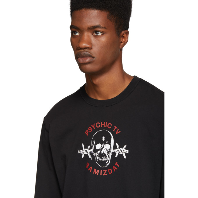 Yang Li SSENSE Exclusive Black Special Edition Samizdat Skull Long Sleeve T-Shirt