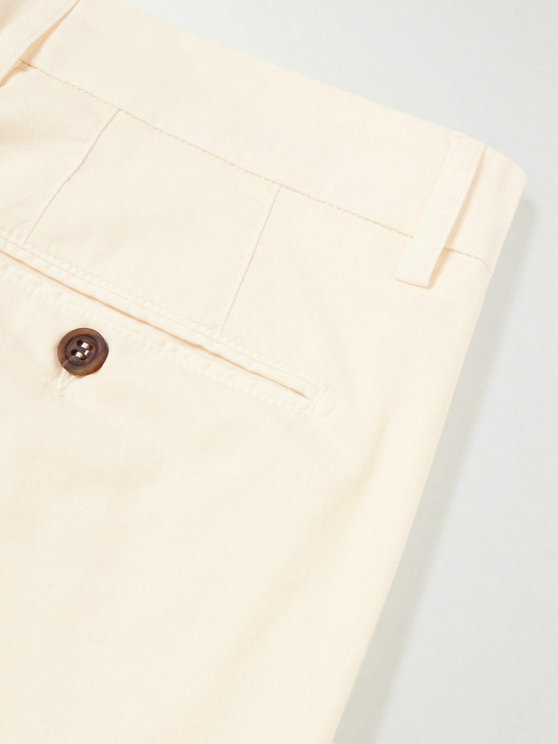 Canali - Straight-Leg Cotton-Blend Twill Bermuda Shorts - Neutrals Canali