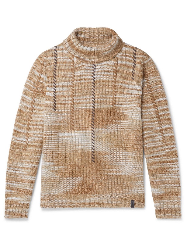 Photo: Tod's - Knitted Rollneck Sweater - Brown