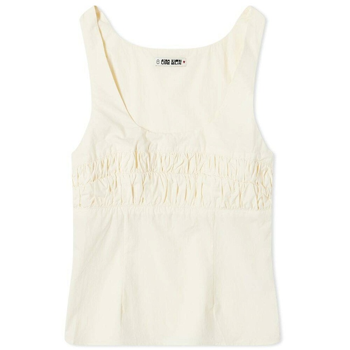 Photo: Ciao Lucia Women's Bettina Ruched Cami Top in Cream