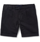 Incotex - Slim-Fit Linen and Cotton-Blend Shorts - Men - Navy
