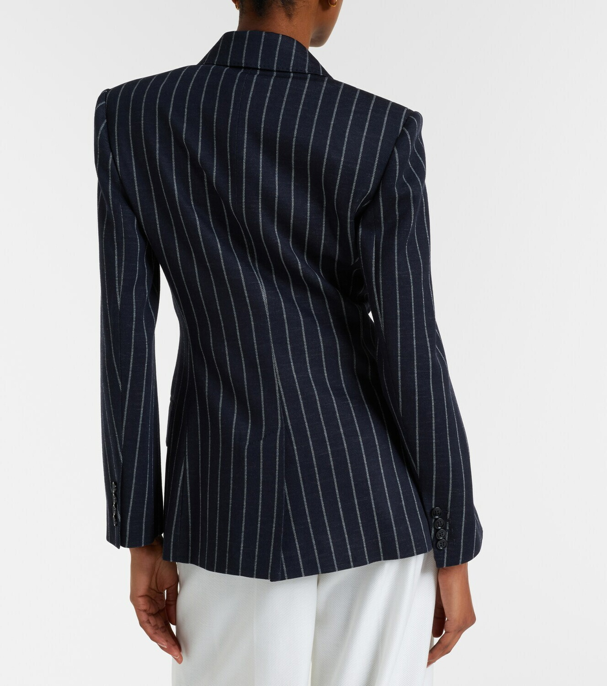 Max Mara Pinstripe double-breasted jersey blazer