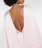 Gabriela Hearst Caped silk satin gown